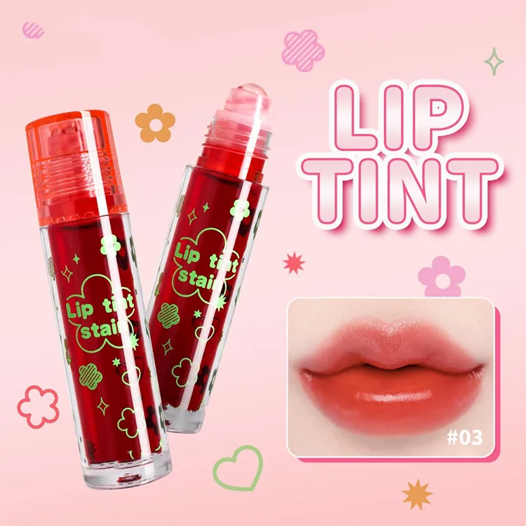 Brillo de labios con forma de bola de rodillo